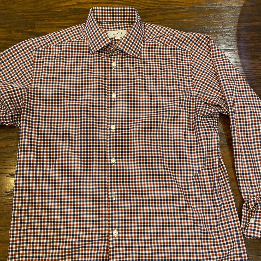 Eton 41/16 L men’s checkered dress shirt